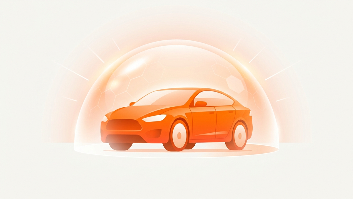 コーティングで車の美しさを長く保つ保護のイメージ