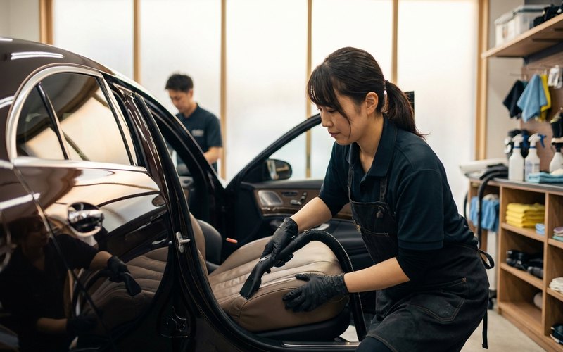 車内クリーニングの作業イメージ
